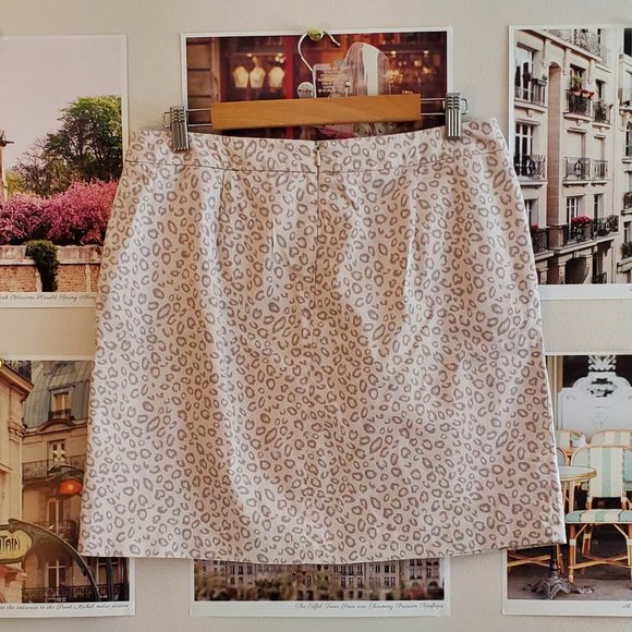 Sandro White Leopard Print Mini Skirt - Picture 2 of 8